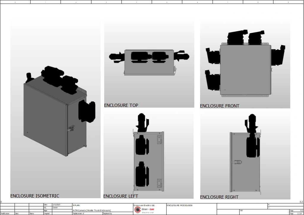 NTM Waste Truck enclosure model view